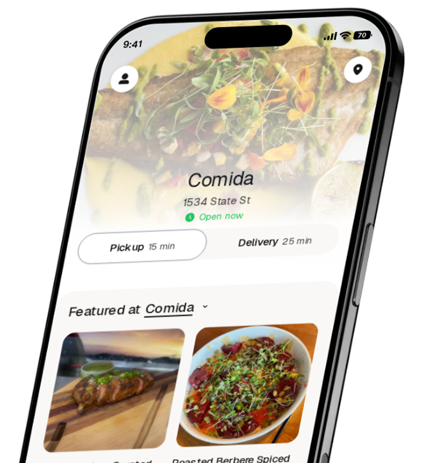 Comida app preview